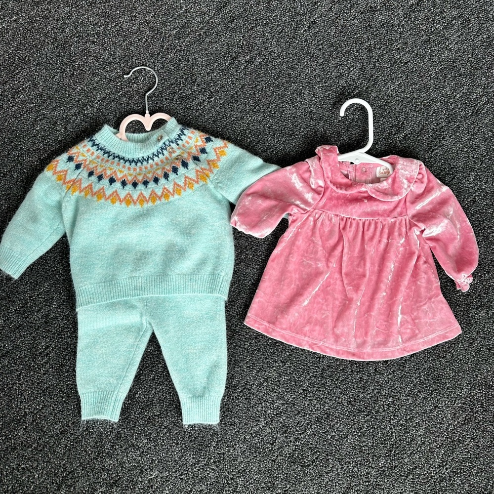 Cat & Jack Baby Girl Outfit Bundle Size 0-3 Months